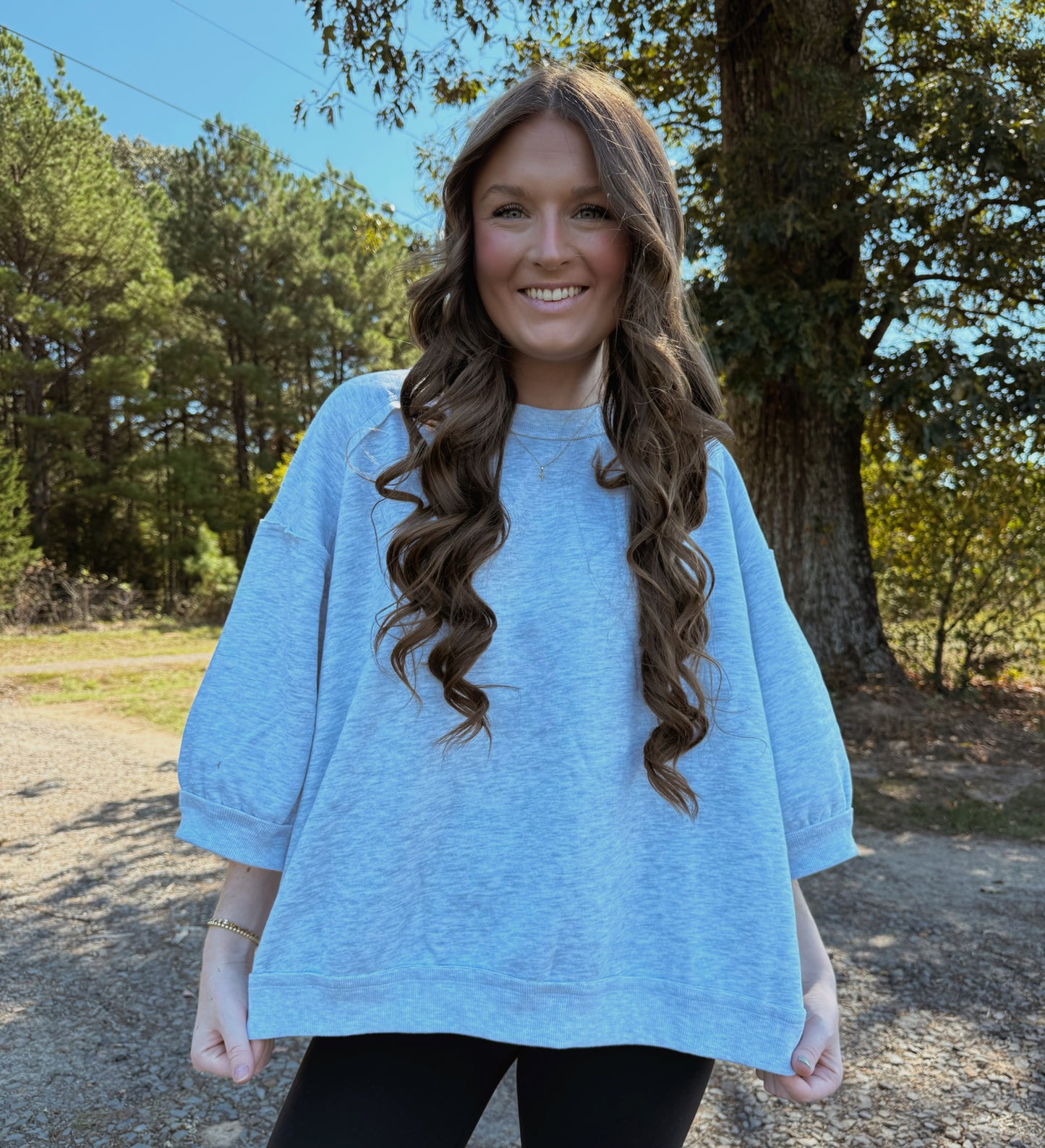 Heather 3/4 Sweatshirt