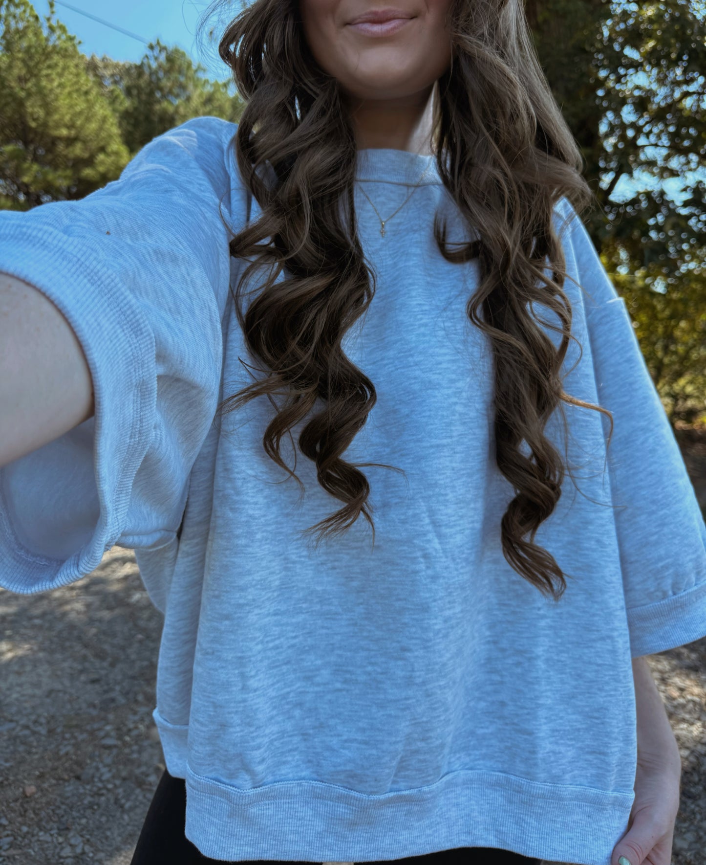 Heather 3/4 Sweatshirt
