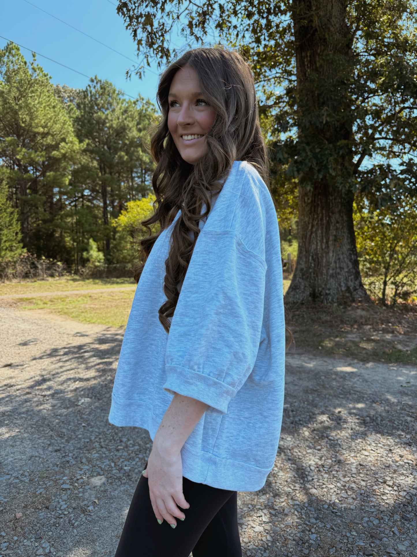 Heather 3/4 Sweatshirt