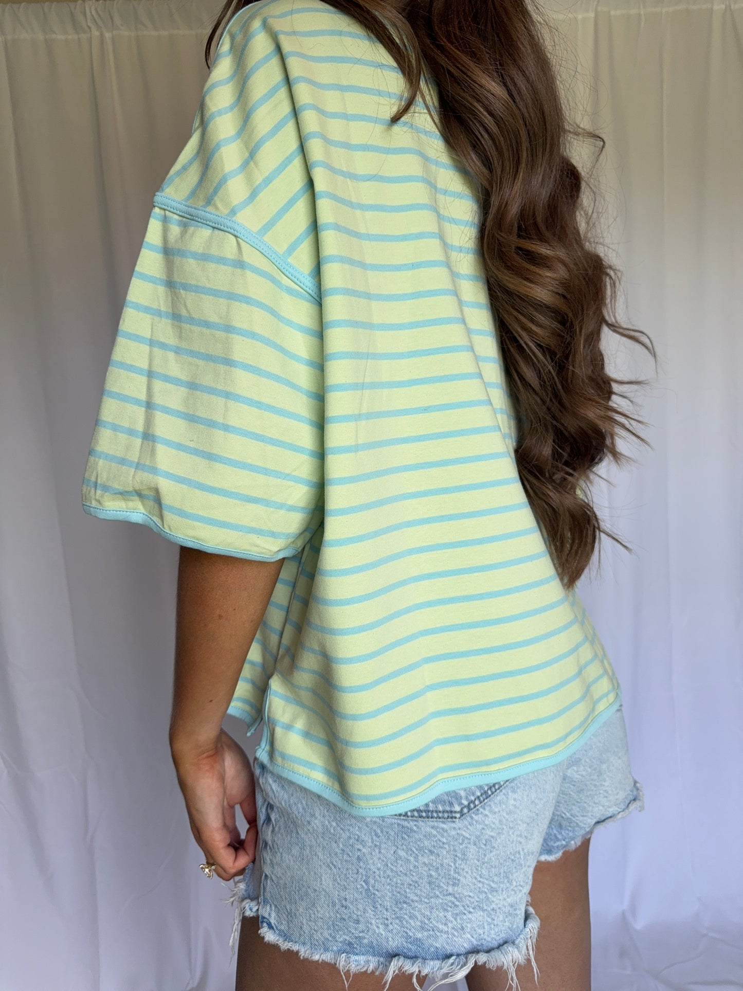Green/Blue Striped Shirt