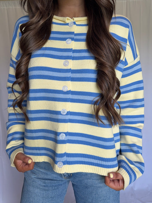 Blue/Yellow Cardigan