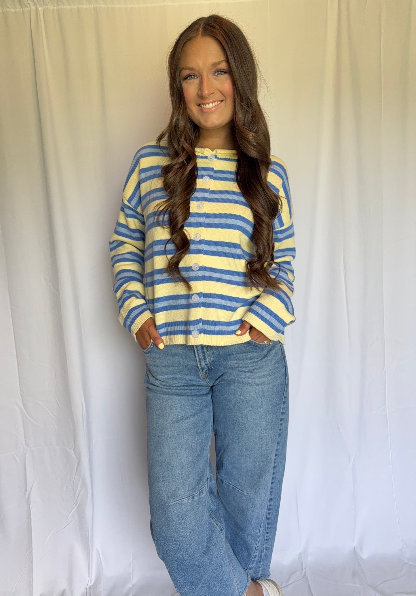 Blue/Yellow Cardigan
