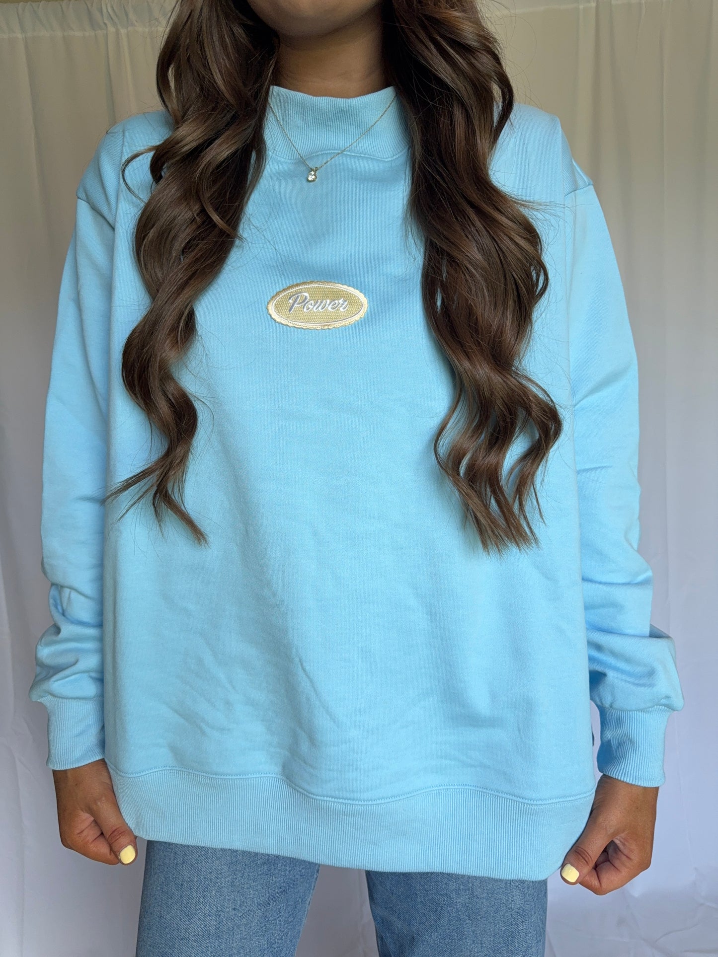 Power Co. Blue Mock Neck