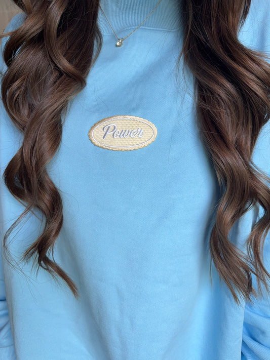 Power Co. Blue Mock Neck