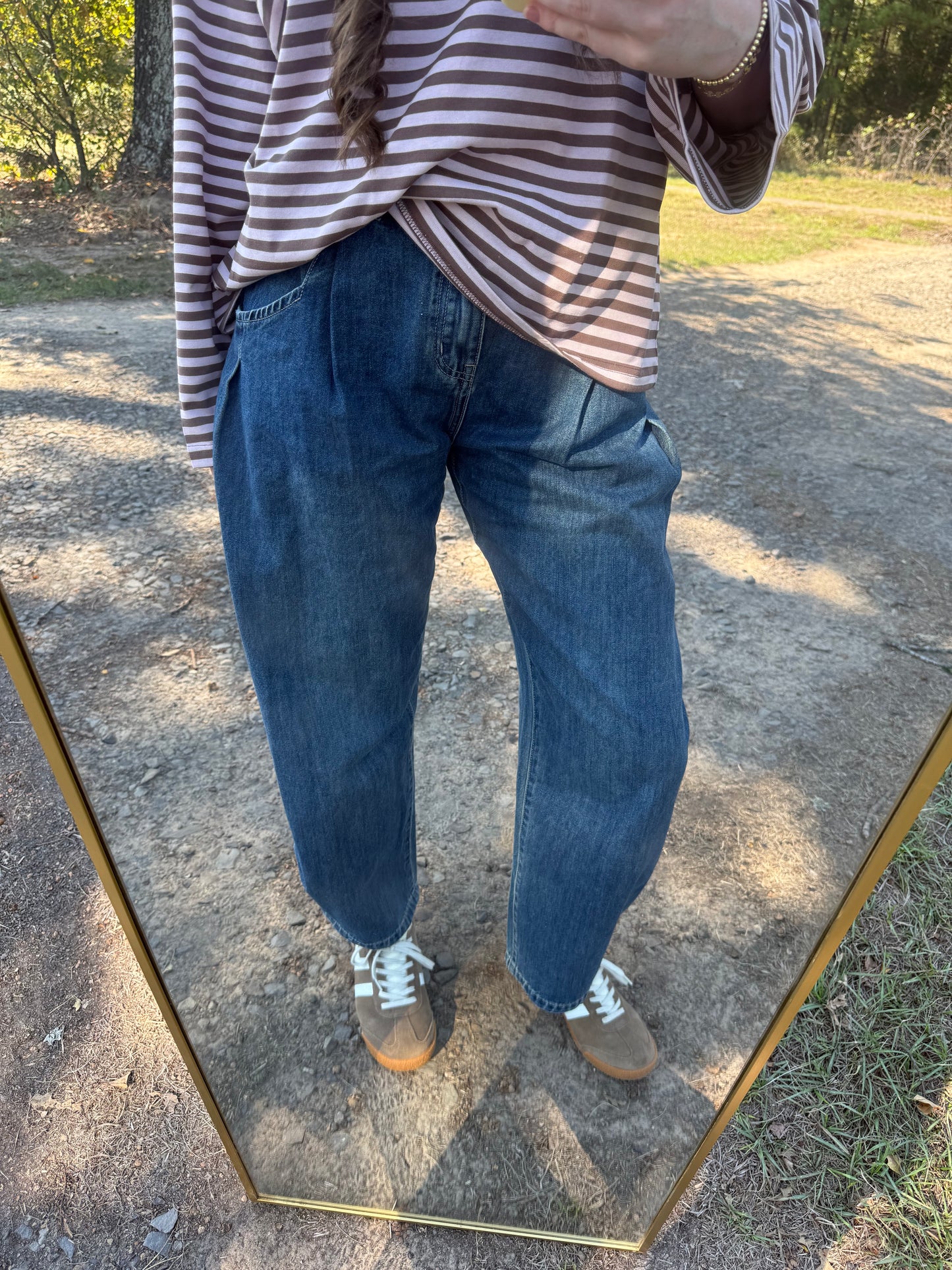 Tortoise Barrel Jeans